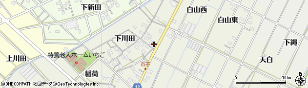 愛知県西尾市市子町下川田53周辺の地図