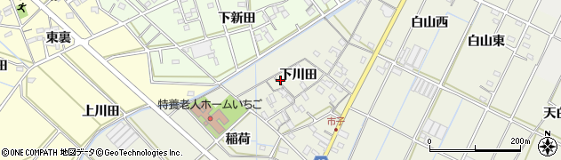 愛知県西尾市市子町下川田28周辺の地図