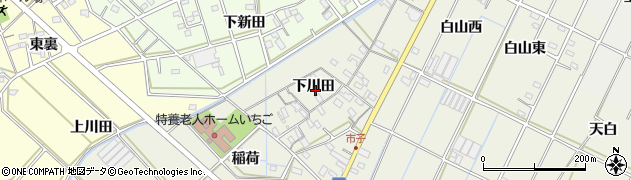 愛知県西尾市市子町下川田34周辺の地図