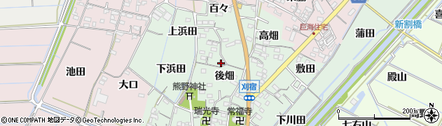 愛知県西尾市刈宿町後畑27周辺の地図