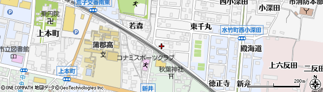 愛知県蒲郡市水竹町千丸231周辺の地図