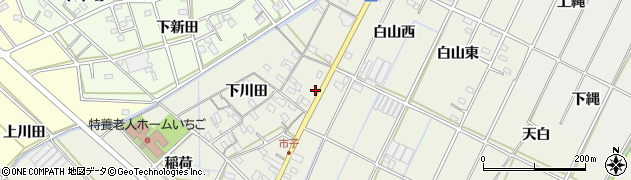 愛知県西尾市市子町下川田51周辺の地図