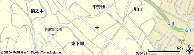 愛知県豊橋市石巻平野町中野田周辺の地図