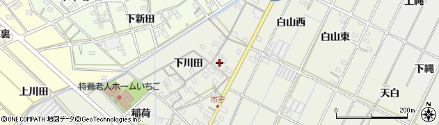 愛知県西尾市市子町下川田52周辺の地図