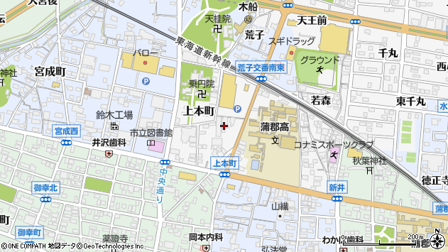 〒443-0058 愛知県蒲郡市上本町の地図