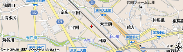愛知県額田郡幸田町深溝二本橋周辺の地図