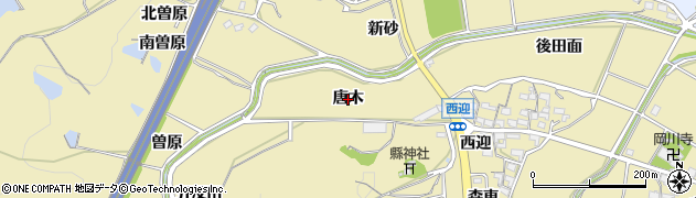 愛知県武豊町（知多郡）冨貴（唐木）周辺の地図