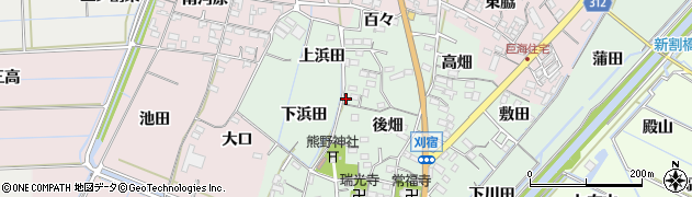 愛知県西尾市刈宿町後畑42周辺の地図