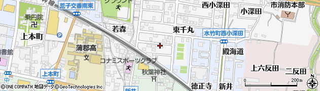 愛知県蒲郡市水竹町千丸129周辺の地図