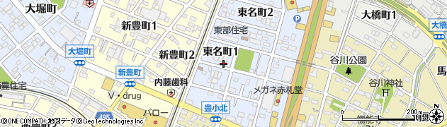 愛知県豊川市豊川町（和通）周辺の地図