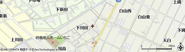 愛知県西尾市市子町下川田38周辺の地図