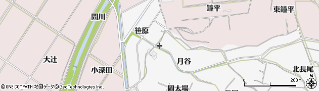 愛知県豊橋市石巻小野田町（月谷）周辺の地図