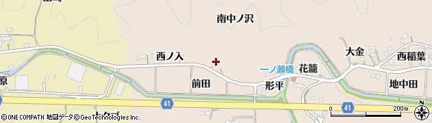 愛知県額田郡幸田町深溝南中ノ沢周辺の地図