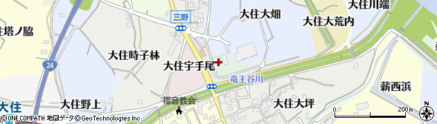 京都府京田辺市大住長谷折周辺の地図