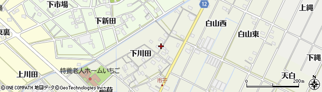 愛知県西尾市市子町下川田43周辺の地図