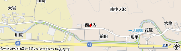 愛知県幸田町（額田郡）深溝（西ノ入）周辺の地図
