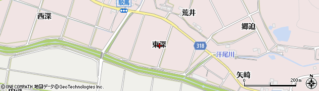 愛知県西尾市吉良町駮馬東深周辺の地図