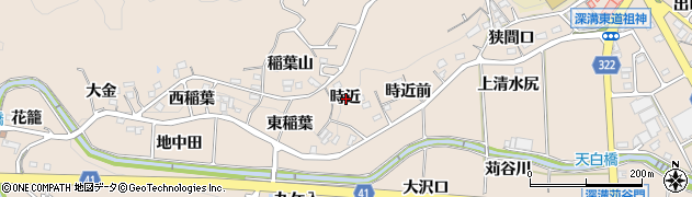 愛知県額田郡幸田町深溝時近周辺の地図