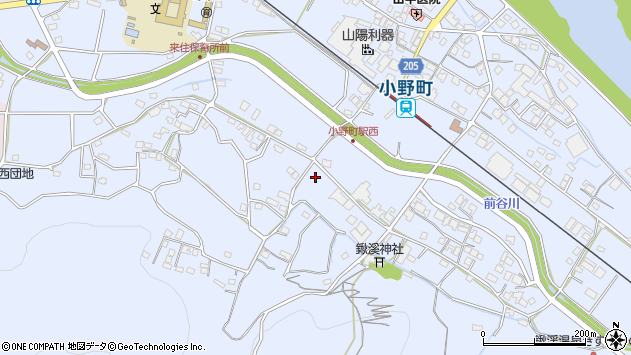 〒675-1344 兵庫県小野市下来住町の地図