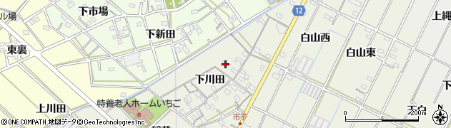 愛知県西尾市市子町下川田40周辺の地図