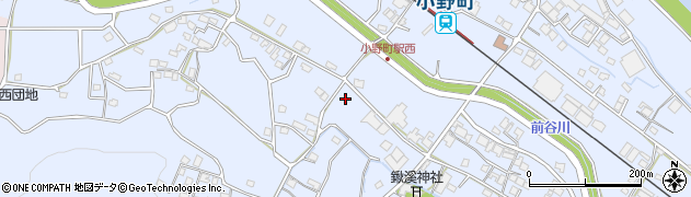 兵庫県小野市下来住町周辺の地図