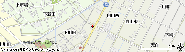 愛知県西尾市市子町下川田48周辺の地図