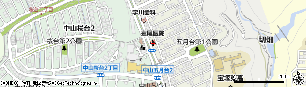 蓮尾医院周辺の地図