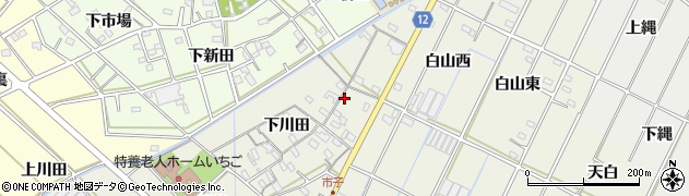 愛知県西尾市市子町下川田46周辺の地図