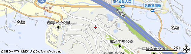 兵庫県西宮市名塩平成台5周辺の地図