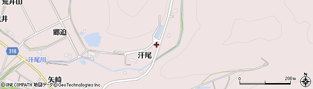 愛知県西尾市吉良町駮馬（汗尾）周辺の地図