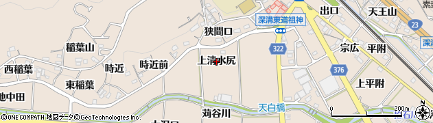 愛知県幸田町（額田郡）深溝（上清水尻）周辺の地図