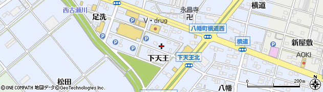 愛知県豊川市八幡町下天王46周辺の地図