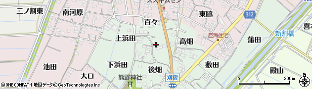 愛知県西尾市刈宿町後畑33周辺の地図