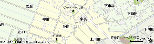 愛知県西尾市下道目記町東裏26周辺の地図