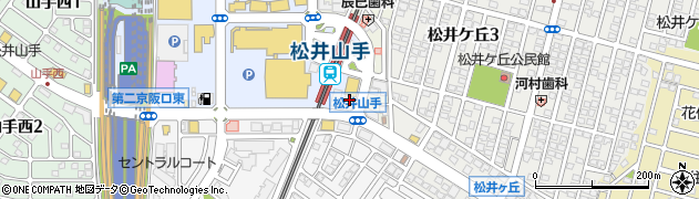 京都信用金庫松井山手支店周辺の地図
