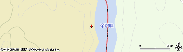 帝釈峡周辺の地図