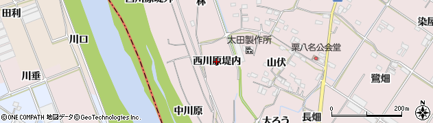 愛知県豊橋市賀茂町（西川原堤内）周辺の地図