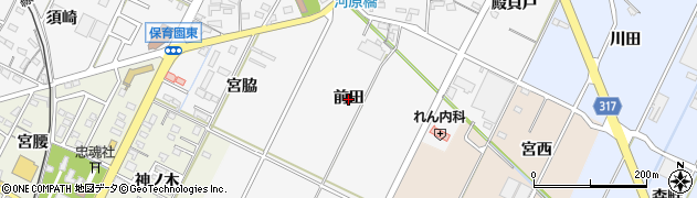 愛知県西尾市吉良町木田（前田）周辺の地図