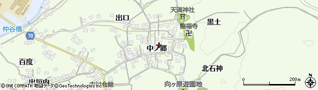 京都府城陽市中（中ノ郷）周辺の地図