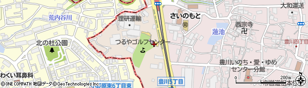 つるやゴルフセンター茨木周辺の地図