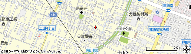 兵庫県姫路市土山周辺の地図
