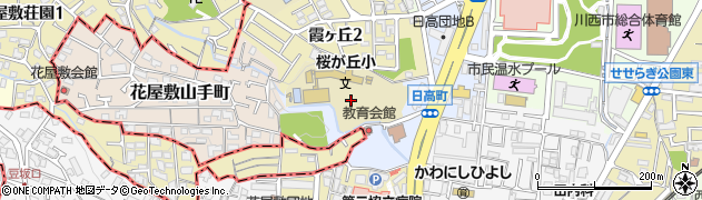 兵庫県川西市日高町4周辺の地図