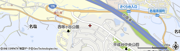 兵庫県西宮市名塩平成台4周辺の地図