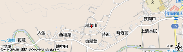 愛知県額田郡幸田町深溝稲葉山周辺の地図