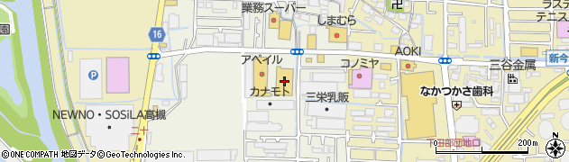 コーナンＰＲＯ高槻下田部店周辺の地図