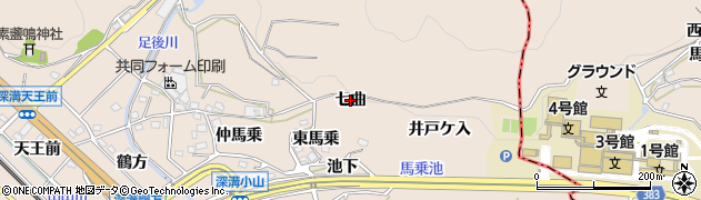 愛知県幸田町（額田郡）深溝（七曲）周辺の地図