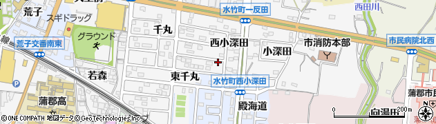 愛知県蒲郡市水竹町（荒井）周辺の地図