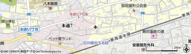 静岡県島田市御仮屋町7640周辺の地図