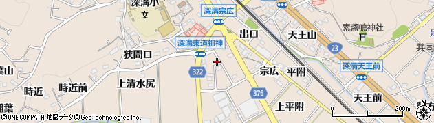 愛知県幸田町（額田郡）深溝（緑住）周辺の地図