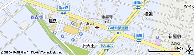 愛知県豊川市八幡町下天王7周辺の地図